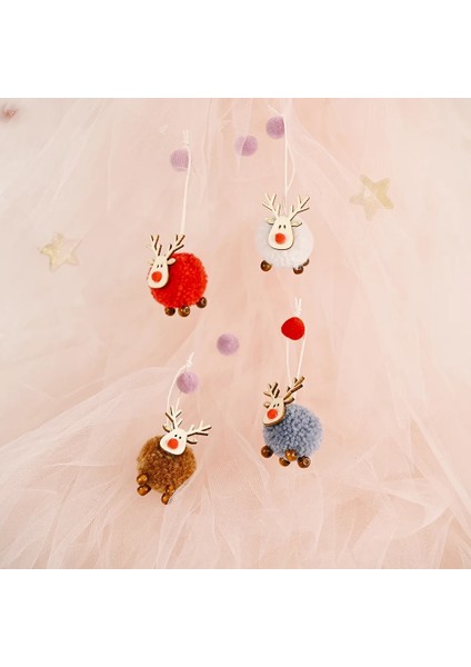 09 Noel Süsleri Ahşap Elk Asılı Kolye Süs Ev Yeni Yıl Için Noel Ağacı Süslemeleri 2022 Noel Navidad Новый Год (Yurt Dışından) fırsatları