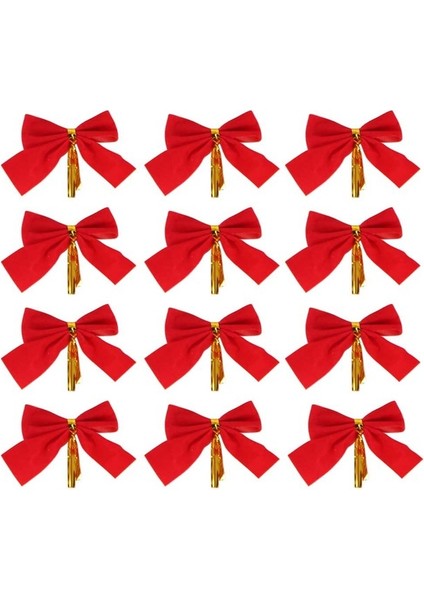 Kırmızı 36 Adet 12 Adet Noel Yay Noel Süslemeleri Ev Altın Gümüş Kırmızı Ilmek Noel Ağacı Süsleri Yeni Yıl 2023 Navidad Kerst Dekor (Yurt Dışından)