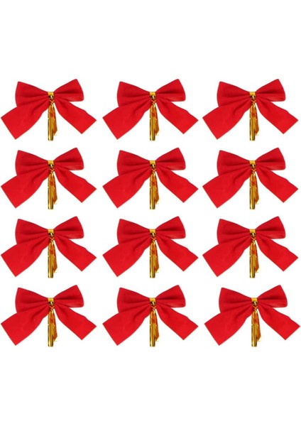 Kırmızı 36 Adet 12 Adet Noel Yay Noel Süslemeleri Ev Altın Gümüş Kırmızı Ilmek Noel Ağacı Süsleri Yeni Yıl 2023 Navidad Kerst Dekor (Yurt Dışından)