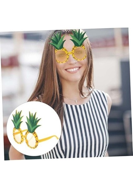 Tropikal Hawaii Ananas Şekilli Parti Gözlüğü