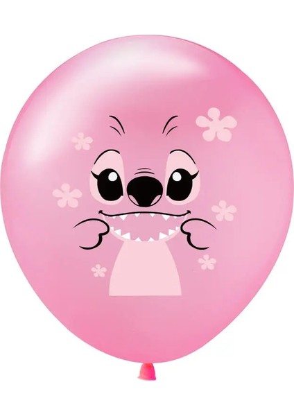 Balon 1 Adet Lilo Stitch Tema Tek Kullanımlık Sofra Kağıt Tabak Hediye Çantası Afiş Çocuklar Doğum Günü Şekeri Bebek Duş Malzemeleri Parti Dekor (Yurt Dışından)