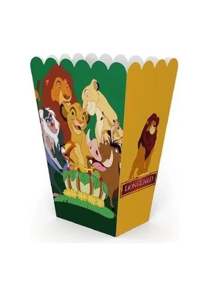 Patlamış Mısır Kutusu-6 Adet Aslan Kral Simba Parti Malzemeleri Kağıt Bardaklar Tabaklar Peçeteler Masa Örtüsü Afiş Dahil Çocuk Boys Doğum Günü Dekorasyon Bebek Duş (Yurt Dışından)