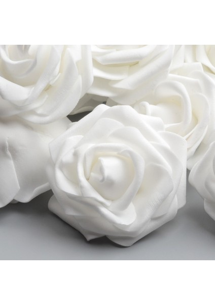 Rastgele Karıştırma 50 Adet 6 cm Yapay Pe Köpük Beyaz Güller Çiçekler Ev Düğün Dekorasyon Için Dıy Scrapbooking El Yapımı Sahte Çiçek Başları (Yurt Dışından) modelleri