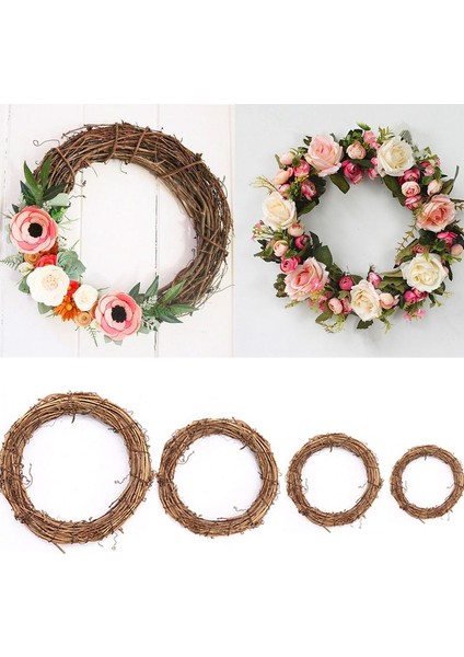 12 cm Düğün Dekorasyon Çelenk Doğal Rattan Çelenk Çelenk Dıy El Sanatları Dekor Ev Kapı Büyük Ağaç Noel Hediyesi Parti Süsleme (Yurt Dışından) fiyatları