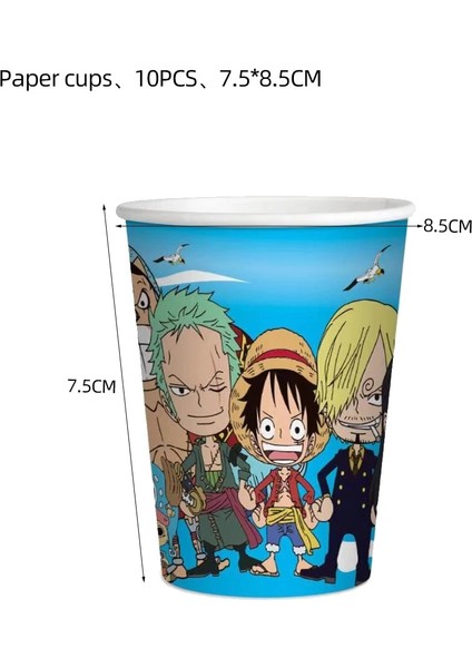 PEÇETE-20PCS Tek Parça Doğum Günü Partisi Olay Malzemeleri Anime Figürü Luffy Ace Kağıt Bardak Tabak Peçete Bebek Duş Festivali Dıy Parti Süslemeleri (Yurt Dışından) fırsatları