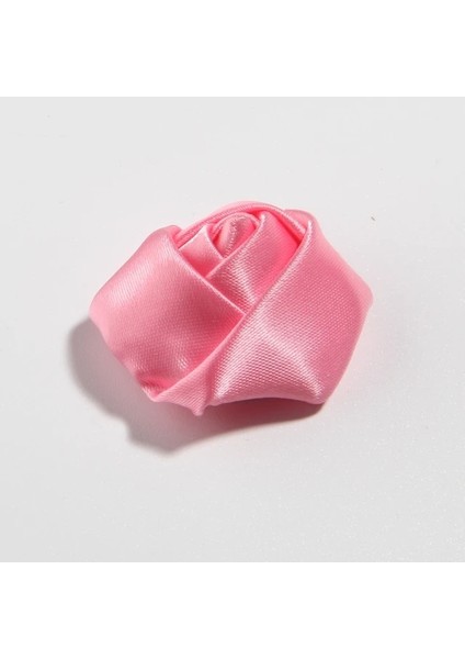 Pembe 10 Adet 3.6 cm 1.4 "saten Yapay Kumaş Çiçekler Yama Aplike Düğün Elbisesi Dıy Gelin Saç Peçe Elbise Şapkalar Dekorasyon (Yurt Dışından)