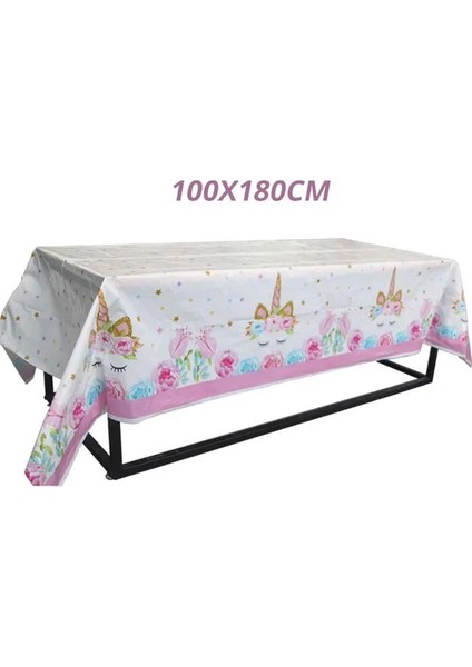 1 Adet Masa Örtüsü Weıgao Unicorn Dekorasyon Doğum Günü Partisi Dekor Çocuklar Unicorn Tek Kullanımlık Sofra Seti Bebek Duş Kız Doğum Günü Partisi Malzemeleri (Yurt Dışından)