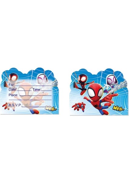 10 Adet Davetiyeler Spidey ve Onun Inanılmaz Arkadaşları Doğum Günü Partisi Süslemeleri Kağıt Tabaklar Bardaklar Peçeteler Masa Örtüsü Çantalar Örümcek Adam Bebek Hediyeleri (Yurt Dışından)