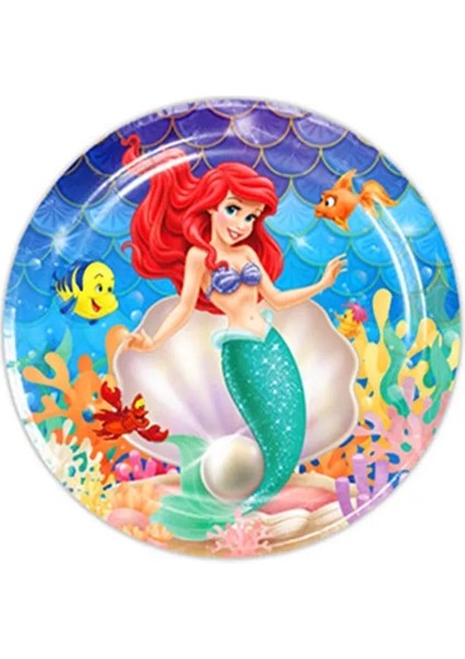 Eklemek 24 Adet Disney Denizkızı Prenses Parti Malzemeleri Dekorasyon Balonu Çocuk Oyuncakları Bebek Duş Doğum Günü Tek Kullanımlık Bardak Plaka Ariel Arka Plan (Yurt Dışından)