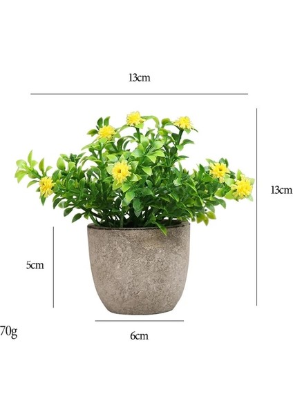 14 Mini Yapay Çiçekler Bitkiler Bonsai Masa Süsü Küçük Simüle Ağaç Saksı Bitkileri Sahte Çiçekler Ofis Masası Saksı Süs Ev (Yurt Dışından)