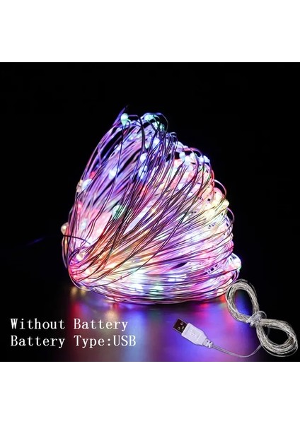 USB Renkli 1 M 10LED 1 M/2 M/3 M/5 M/10 M Peri Dize Işıklar LED USB Açık Pil Kumandalı Garland Noel Süslemeleri Noel Yeni Yıl Süsler Dekor (Yurt Dışından)