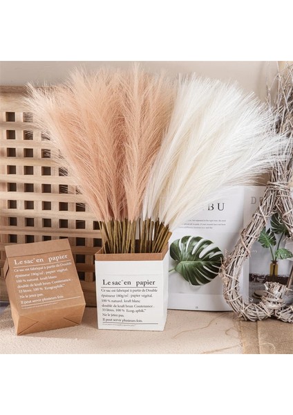 Sarı 10 Adet 10 Adet Yapay Çiçek Pampas Çim Sahte Bitki Kamış Düğün Dekorasyon Çiçekler Mavi Pampas Buket Boho Dekor Ev Aksesuarları (Yurt Dışından)