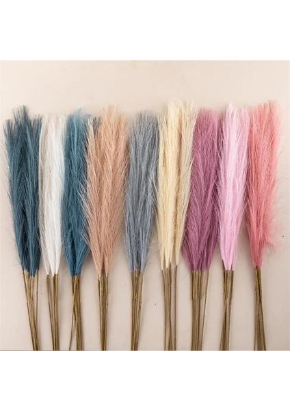 Sarı 10 Adet 10 Adet Yapay Çiçek Pampas Çim Sahte Bitki Kamış Düğün Dekorasyon Çiçekler Mavi Pampas Buket Boho Dekor Ev Aksesuarları (Yurt Dışından)