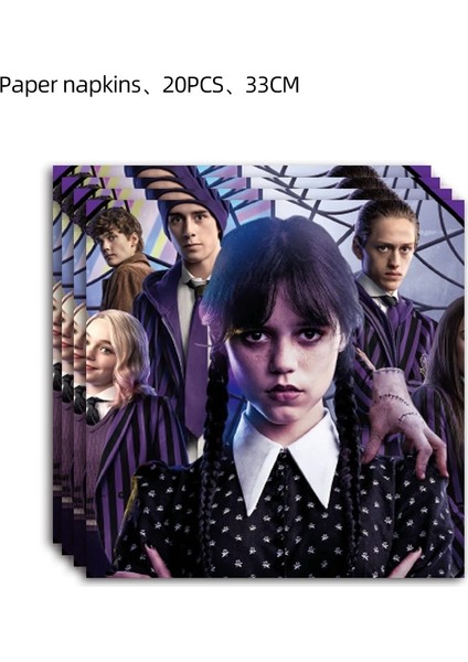 10 Adet 7in Plakaları Film Çarşamba Addams Patlamış Mısır Kutuları Doğum Günü Partisi Dekorasyon Sofra Banner Balon Zemin Bebek Duş Parti Malzemeleri (Yurt Dışından) fırsatları