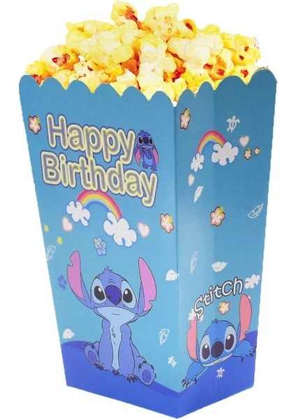 6 Adet Patlamış Mısır Kutusu Disney Lilo ve Stitch Doğum Günü Partisi Dekorasyon Çocuklar Tek Kullanımlık Sofra Plaka Çocuklar Için Erkek Bebek Kız Doğum Günü Partisi Malzemeleri (Yurt Dışından)