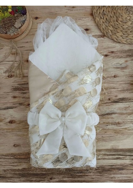 Miraylife Yenidoğan Izmir Incisi Tül Işlemeli Pamuklu Fiyonklu Kundaklı Lüks 3lü Alt Açma Seti fırsatları