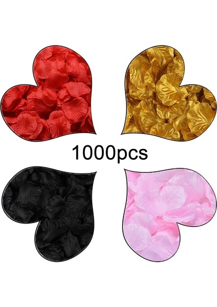 Kırmızı Pembe 1000 Adet Yapay Gül Yaprakları Ipek Düğün Dekorasyon Rustik Mavi Yapay Çiçek Aksesuarları Sevgililer Günü Dekoru Için 5x5 cm (Yurt Dışından)