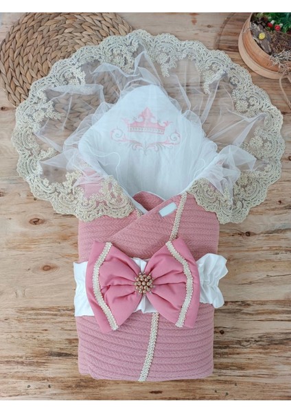 Miraylife Yenidoğan Tericotton Örgülü Trilüx Bebek Battaniyesi Kundak