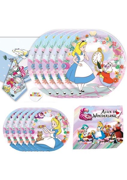 1 Adet Kek Topper Alice In Wonderland Parti Dekorasyon Tek Kullanımlık Masa Örtüsü Bardak Petek Balon Kek Topper Kızlar Doğum Günü Partisi Malzemeleri (Yurt Dışından) fiyatları