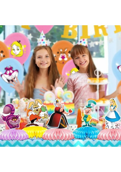 1 Adet Kek Topper Alice In Wonderland Parti Dekorasyon Tek Kullanımlık Masa Örtüsü Bardak Petek Balon Kek Topper Kızlar Doğum Günü Partisi Malzemeleri (Yurt Dışından) indirimleri