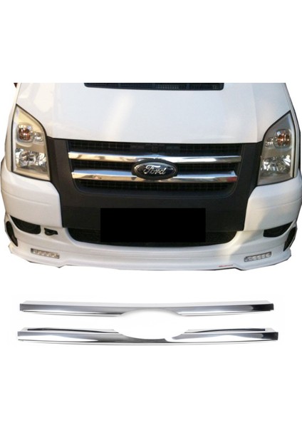 Ford Transit 2007-2013 Arası Krom Ön Panjur 2 Parça P.çelik