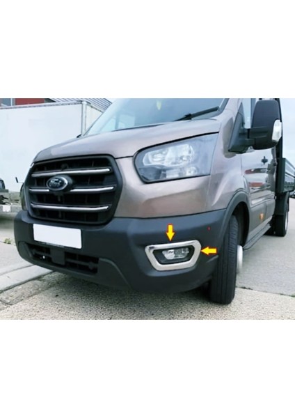 Ford Transit 2019 Üzeri Krom Sis Çerçeve 2 prç P.çelik