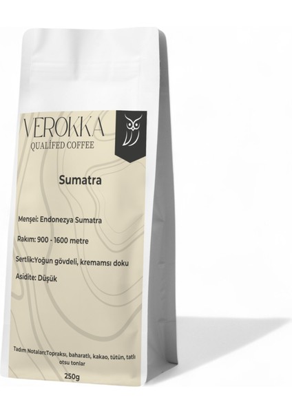 Sumatra Mandheling Filtre Kahve – Düşük Asidite, Topraksı ve Baharatlı Tatlar – 250G