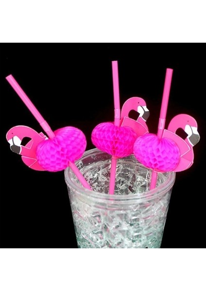 Bitki 25 Adet 25/50/100 Adet Tropikal Şemsiye Flamingo Ananas Pipet Suyu Kokteyl Tek Kullanımlık Meyve Suyu Pipet Hawaii Parti Dekorasyon (Yurt Dışından)