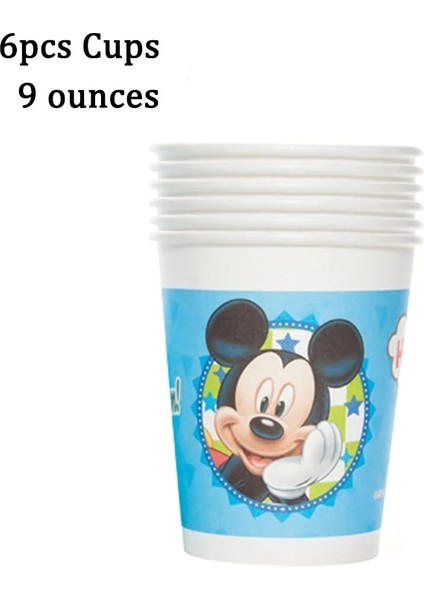 Çanta-1 Adet Disney Mickey Mouse Parti Malzemeleri Süslemeleri Kağıt Bardaklar Tabaklar Peçeteler Banner Masa Örtüsü Balonlar Erkek Doğum Günü Bebek Duş (Yurt Dışından)