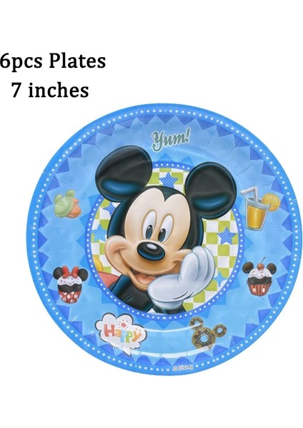 Çanta-1 Adet Disney Mickey Mouse Parti Malzemeleri Süslemeleri Kağıt Bardaklar Tabaklar Peçeteler Banner Masa Örtüsü Balonlar Erkek Doğum Günü Bebek Duş (Yurt Dışından)
