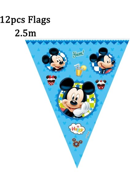Çanta-1 Adet Disney Mickey Mouse Parti Malzemeleri Süslemeleri Kağıt Bardaklar Tabaklar Peçeteler Banner Masa Örtüsü Balonlar Erkek Doğum Günü Bebek Duş (Yurt Dışından)