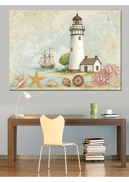Deniz Feneri Manzarası Dekoratif Kanvas - Mdf Ahşap Tablo modelleri