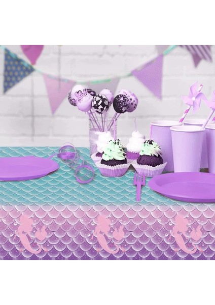 20WRAPPER 20TOPPER Denizkızı Tema Parti Tek Kullanımlık Sofra Kağıt Tabaklar Bardak Masa Örtüsü Masa Örtüsü Çocuklar Denizkızı Doğum Günü Partisi Dekorasyon Malzemeleri (Yurt Dışından) indirimleri