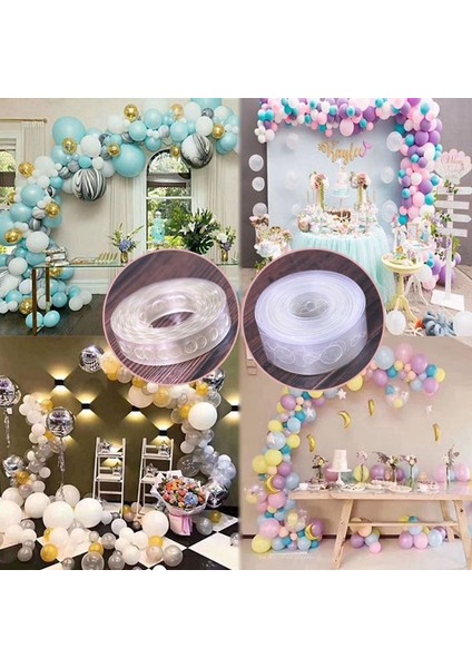 Nokta Filmi Balon Aksesuarları 5 M Modelleme Aracı Plastik Balon Zinciri Doğum Günü Düğün Parti Dekorasyon Şerit Balon Klip Mühür Zinciri Kemer (Yurt Dışından) indirimleri