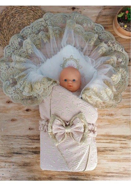 Miraylife Yenidoğan Kabartma Desenli Gold Çift Güpürlü Bebek Battaniyesi Kundak fiyatları