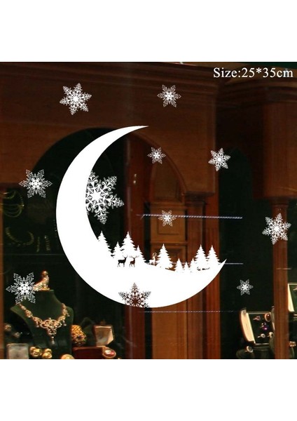 42 Noel Pencere Çıkartmaları Noel Süslemeleri Ev Navidad 2022 Noel Süsleri Noel Partisi Dekoru Mutlu Yeni Yıl 2023 (Yurt Dışından)