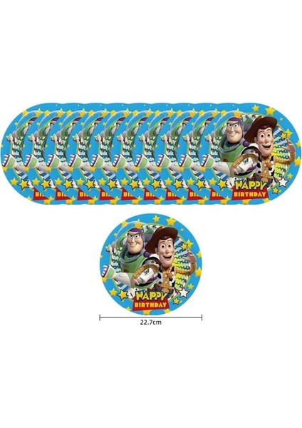 10 Adet 9in Plakalar Disney Oyuncak Hikayesi Bebek Duş Iyilik Ilk Buzz Doğum Günü Fikirleri Parti Süslemeleri Bardak Tabaklar Masa Örtüsü Balonlar Toppers Banner (Yurt Dışından)