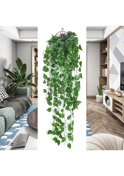 Begonia Yaprağı 90 cm Yapay Yeşil Bitki Asılı Sarmaşık Yaprağı Deniz Yosunu Turp Yapay Çiçek Asma Ev Bahçe Duvar Çit Parti Dekorasyon (Yurt Dışından)