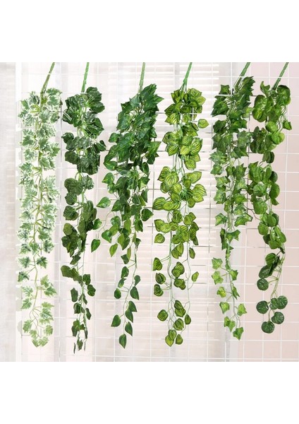 Begonia Yaprağı 90 cm Yapay Yeşil Bitki Asılı Sarmaşık Yaprağı Deniz Yosunu Turp Yapay Çiçek Asma Ev Bahçe Duvar Çit Parti Dekorasyon (Yurt Dışından)