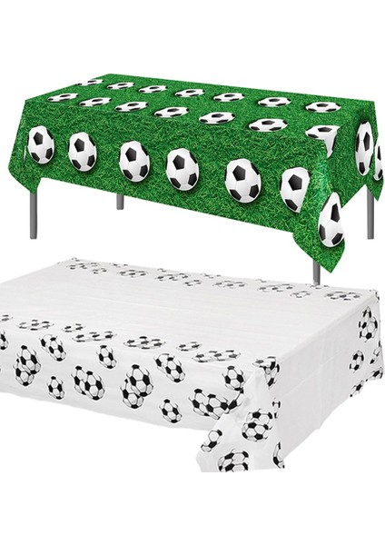10 Adet Çatal 1 Adet 108 x 180 cm Langırt Kapağı Futbol Temalı Masa Örtüsü Futbol Parti Masa Örtüsü Plakaları Erkek Futbol Doğum Günü Partisi Malzemeleri (Yurt Dışından)