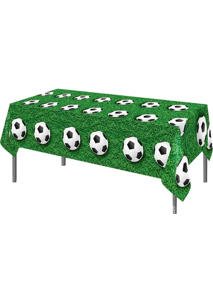 10 Adet Çatal 1 Adet 108 x 180 cm Langırt Kapağı Futbol Temalı Masa Örtüsü Futbol Parti Masa Örtüsü Plakaları Erkek Futbol Doğum Günü Partisi Malzemeleri (Yurt Dışından)