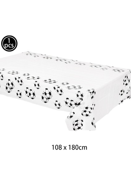 10 Adet Çatal 1 Adet 108 x 180 cm Langırt Kapağı Futbol Temalı Masa Örtüsü Futbol Parti Masa Örtüsü Plakaları Erkek Futbol Doğum Günü Partisi Malzemeleri (Yurt Dışından)
