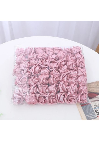 Gül Altın 20 Adet 6 cm 20/10/5 Adet Yeni Glitter Köpük Gül Yapay Çiçek Düğün Gelin Buketi Dekorasyon Ev Dekoratif Sahte Çiçek Buketi (Yurt Dışından)