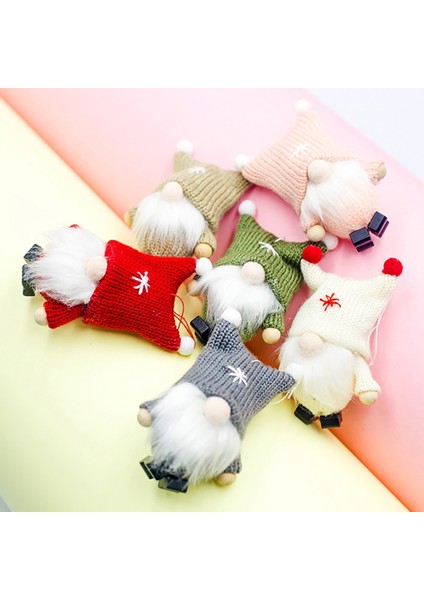 Gri Mini Yün Sevimli Gnome Bebek Noel Bebek Kolye Yaratıcı Noel Ağacı Dekorasyon Enfeites De Doğum Dekorasyon Ev Dekor (Yurt Dışından)