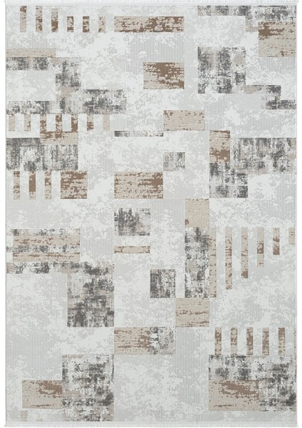 Mısra Koleksiyonu Modern Desenli Halı 5001 Kahve