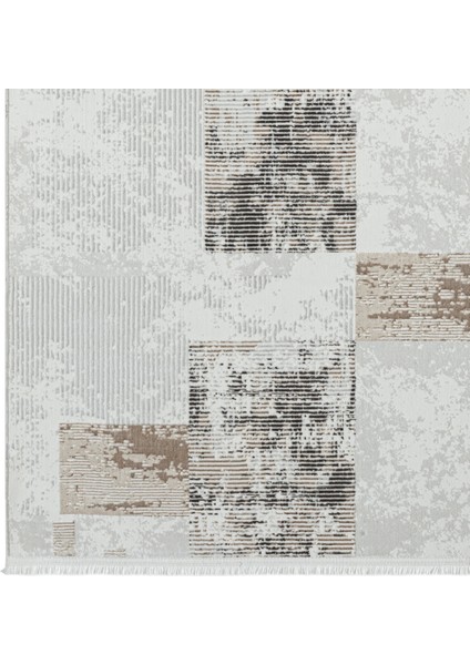 Mısra Koleksiyonu Modern Desenli Halı 5001 Kahve
