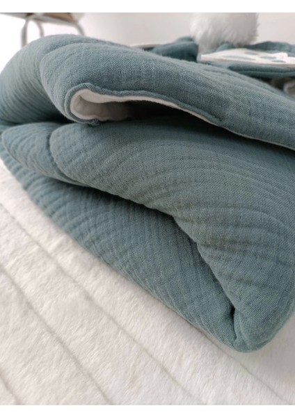 Yenidoğan 4 Kat Müslin Kumaş Kulaklı Patili Fiyonk Bebek Battaniyesi Kundak modelleri