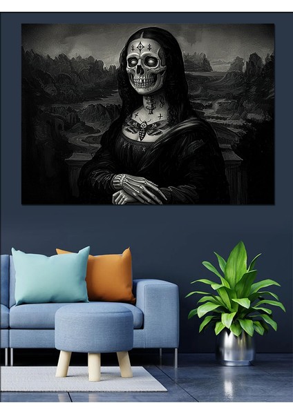 Gotik Mona Lisa Dekoratif Kanvas - Mdf Ahşap Tablo