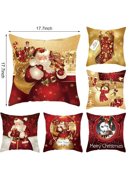 Stil 21 Noel Noel Altın Yastık Kılıfı Dekorasyon Noel Baba Minder Örtüsü Noel Dekorasyon Ev Için 2023 Kardan Adam Noel Navidad 2024 (Yurt Dışından) fiyatları
