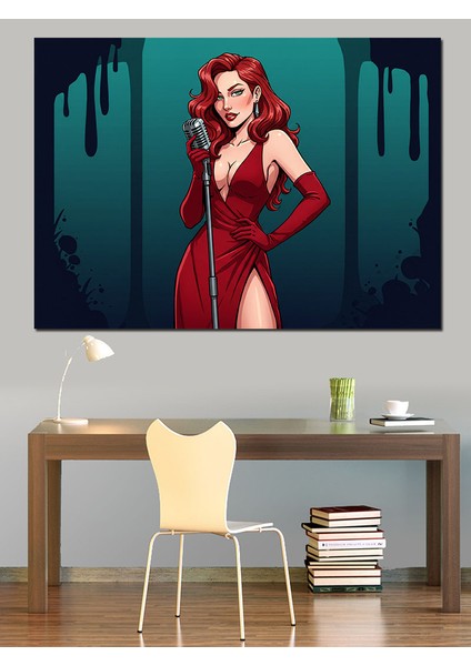 Vokal Kadın Dekoratif Kanvas - Mdf Ahşap Tablo modelleri